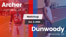 Matchup: Archer  vs. Dunwoody  2020