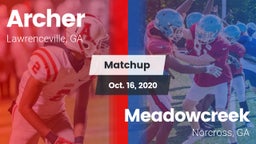 Matchup: Archer  vs. Meadowcreek  2020