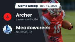 Recap: Archer  vs. Meadowcreek  2020