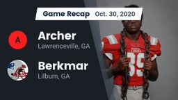 Recap: Archer  vs. Berkmar  2020