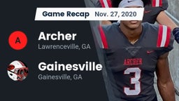 Recap: Archer  vs. Gainesville  2020