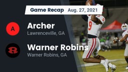 Recap: Archer  vs. Warner Robins   2021