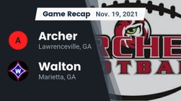 Recap: Archer  vs. Walton  2021