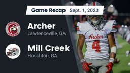 Recap: Archer  vs. Mill Creek  2023