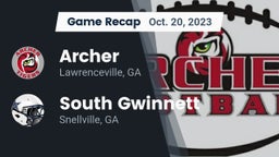 Recap: Archer  vs. South Gwinnett  2023