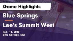 Blue Springs  vs Lee's Summit West  Game Highlights - Feb. 11, 2020