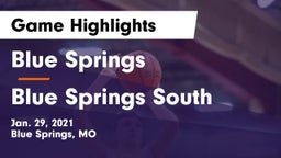 Blue Springs  vs Blue Springs South  Game Highlights - Jan. 29, 2021