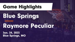 Blue Springs  vs Raymore Peculiar  Game Highlights - Jan. 24, 2023
