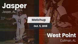 Matchup: Jasper  vs. West Point  2018