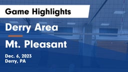Derry Area vs Mt. Pleasant  Game Highlights - Dec. 6, 2023