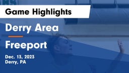 Derry Area vs Freeport  Game Highlights - Dec. 13, 2023
