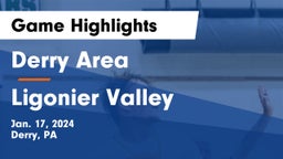 Derry Area vs Ligonier Valley  Game Highlights - Jan. 17, 2024