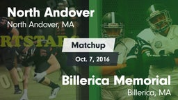 Matchup: North Andover High vs. Billerica Memorial  2016