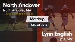 Matchup: North Andover High vs. Lynn English  2016