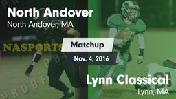 Matchup: North Andover High vs. Lynn Classical  2016