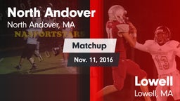 Matchup: North Andover High vs. Lowell  2016