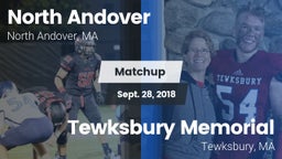 Matchup: North Andover High vs. Tewksbury Memorial 2018