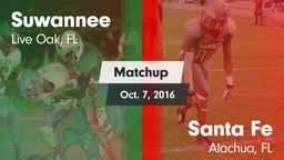 Matchup: Suwannee  vs. Santa Fe  2016