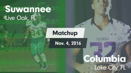 Matchup: Suwannee  vs. Columbia  2016