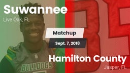 Matchup: Suwannee  vs. Hamilton County  2018