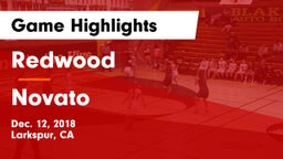 Redwood  vs Novato  Game Highlights - Dec. 12, 2018