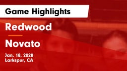 Redwood  vs Novato  Game Highlights - Jan. 18, 2020