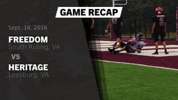 Recap: Freedom  vs. Heritage  2016