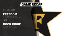 Recap: Freedom  vs. Rock Ridge  2016
