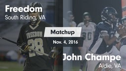 Matchup: Freedom  vs. John Champe   2016