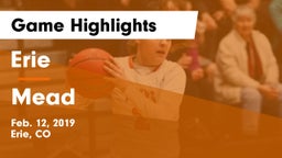 Erie  vs Mead  Game Highlights - Feb. 12, 2019