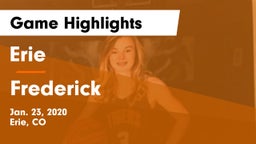 Erie  vs Frederick  Game Highlights - Jan. 23, 2020