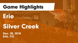 Erie  vs Silver Creek  Game Highlights - Dec. 20, 2018