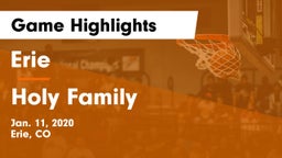 Erie  vs Holy Family  Game Highlights - Jan. 11, 2020