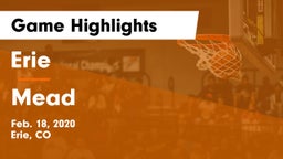 Erie  vs Mead  Game Highlights - Feb. 18, 2020