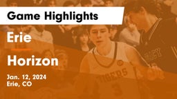Erie  vs Horizon  Game Highlights - Jan. 12, 2024