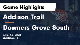 Addison Trail  vs Downers Grove South  Game Highlights - Jan. 14, 2020