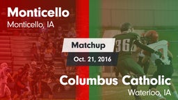 Matchup: Monticello High vs. Columbus Catholic  2016