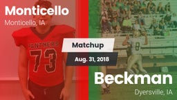 Matchup: Monticello High vs. Beckman  2018