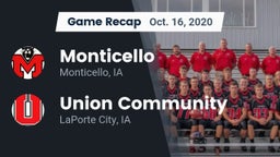 Recap: Monticello  vs. Union Community  2020