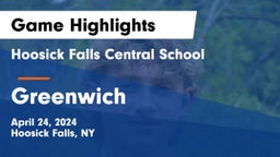 Hoosick Falls Central School vs Greenwich  Game Highlights - April 24, 2024
