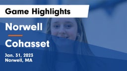 Norwell  vs Cohasset  Game Highlights - Jan. 31, 2023