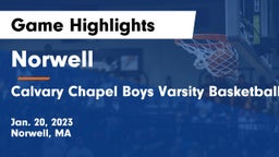 Norwell  vs Calvary Chapel Boys Varsity Basketball Game Highlights - Jan. 20, 2023