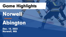 Norwell  vs Abington  Game Highlights - Dec. 14, 2022