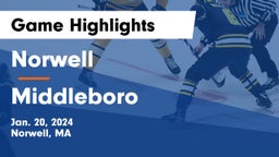 Norwell  vs Middleboro  Game Highlights - Jan. 20, 2024