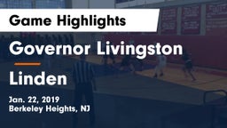 Governor Livingston  vs Linden  Game Highlights - Jan. 22, 2019