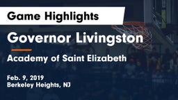Governor Livingston  vs Academy of Saint Elizabeth Game Highlights - Feb. 9, 2019