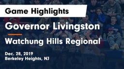 Governor Livingston  vs Watchung Hills Regional  Game Highlights - Dec. 28, 2019