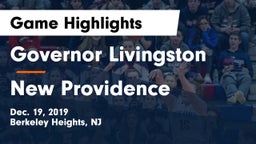 Governor Livingston  vs New Providence  Game Highlights - Dec. 19, 2019