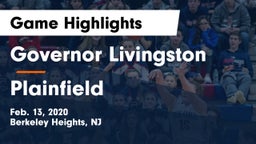 Governor Livingston  vs Plainfield  Game Highlights - Feb. 13, 2020