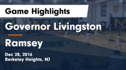 Governor Livingston  vs Ramsey  Game Highlights - Dec 28, 2016
